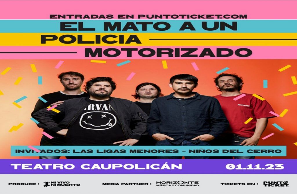 El mató un policía motorizado anuncia concierto en Chile
