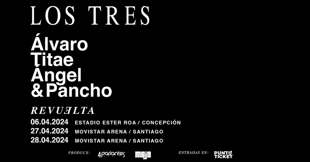 Los Tres anuncian cuarto concierto para abril del 2024